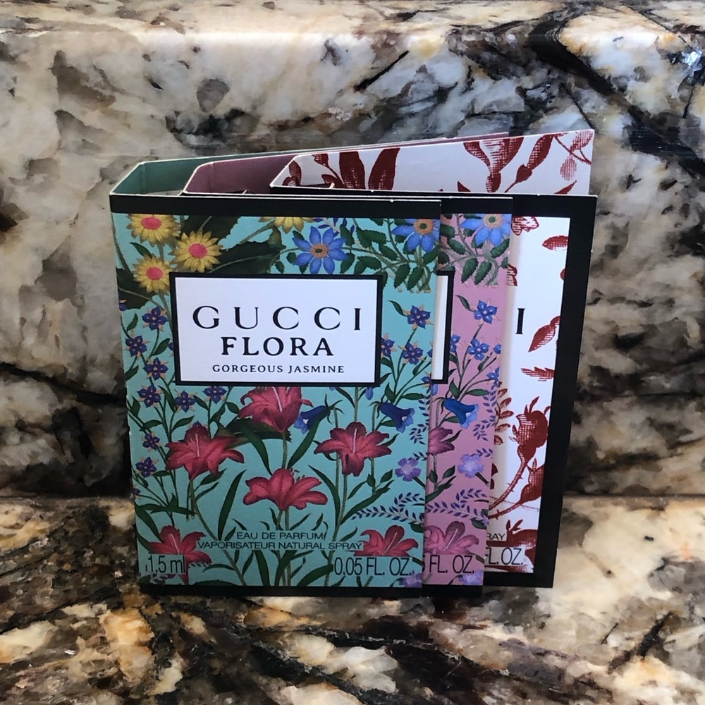 Set of 3 Gucci Mixed Samples Vial Spray Card Bundle